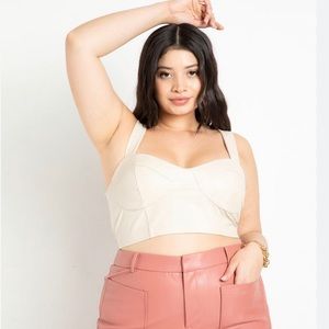 COPY - 04- Vegan Leather Crop Top